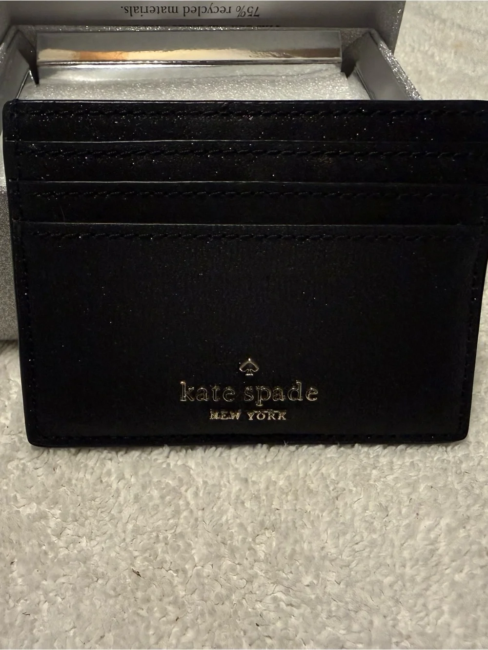 kate spade Black Glitter Card Case